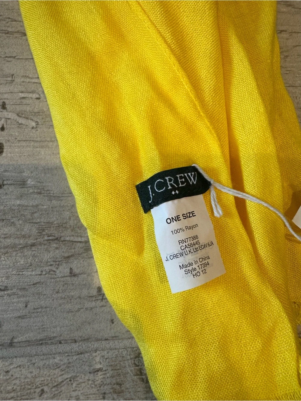 J. Crew Lightweight Bright Yellow Scarf